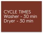 Cycle Times Sign