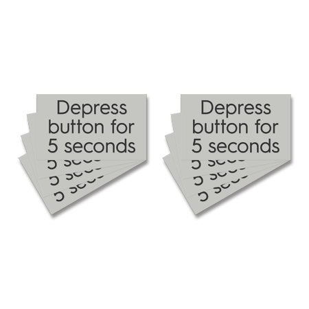 Depress Button Sign - 8 Pack