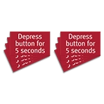 Depress Button Sign - Replacements - 8 Pack