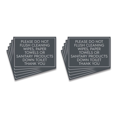 Do Not Flush Small Vinyl - A - 10 Pack