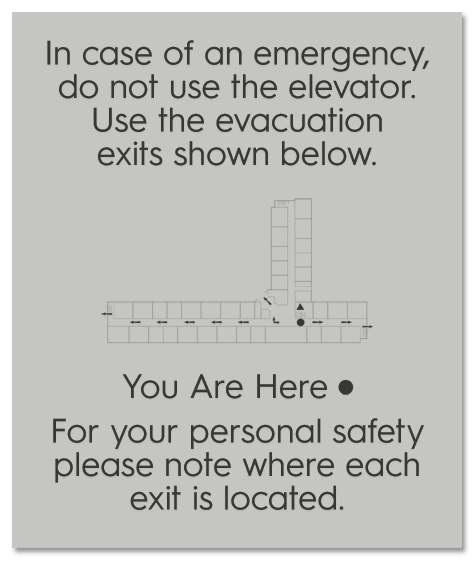 Elevator Evacuation Map (Evacuation Exits)