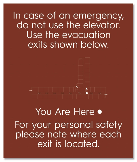Elevator Evacuation Map (Evacuation Exits)