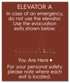 Elevator Evacuation Map (Evacuation Exits)