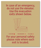 Elevator Evacuation Map (Evacuation Exits) - Replacements