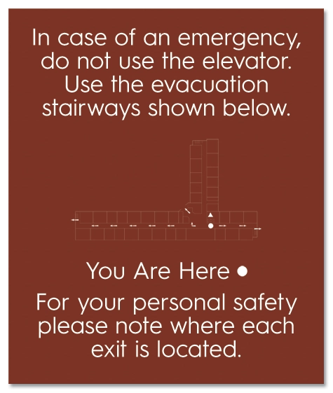 Elevator Evacuation Map (Evacuation Stairways)