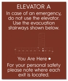 Elevator Evacuation Map (Evacuation Stairways)