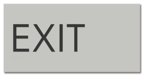"Exit" Egress Sign - CA Compliant