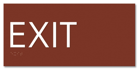 "Exit" Egress Sign - CA Compliant