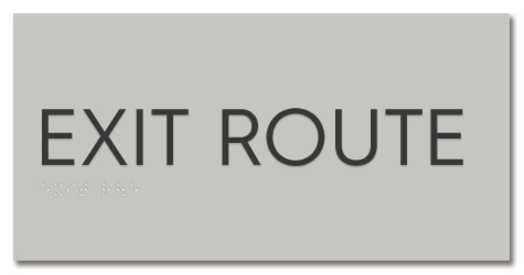 "Exit Route" Egress Sign - CA Compliant