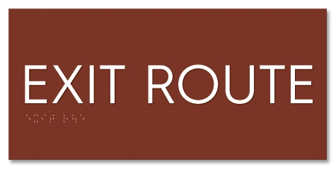 "Exit Route" Egress Sign - CA Compliant