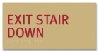 "Exit Stair Down" Egress Sign - CA Compliant - Replacements