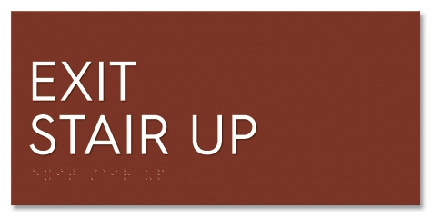 "Exit Stair Up" Egress Sign - CA Compliant