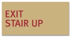 "Exit Stair Up" Egress Sign - CA Compliant - Replacements