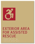 Exterior Area for Assisted Rescue Sign - Dynamic ISA SymbolReplacements