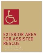 Exterior Area for Assisted Rescue Sign - ISA SymbolReplacements