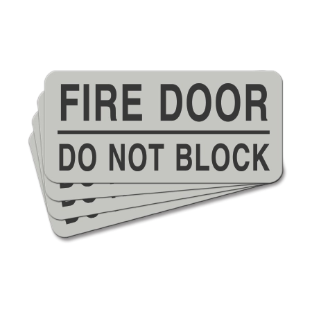 Fire Door - Do Not Block Label - 4 Pack