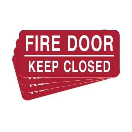 Fire Door - Keep Closed Label - 4 Pack