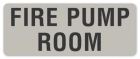 Fire Pump Room Label