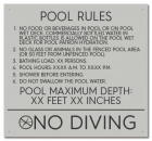 Florida Pool Rules Sign