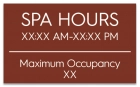 Georgia Spa Hours and Occupancy Sign