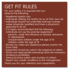 Get Fit Rules Sign