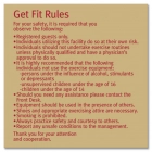 Get Fit Rules Sign - Replacements