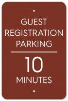 Guest Registration Parking Sign