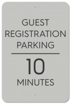 Guest Registration Parking Sign