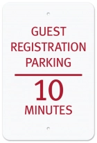 Guest Registration Parking Sign - Replacements