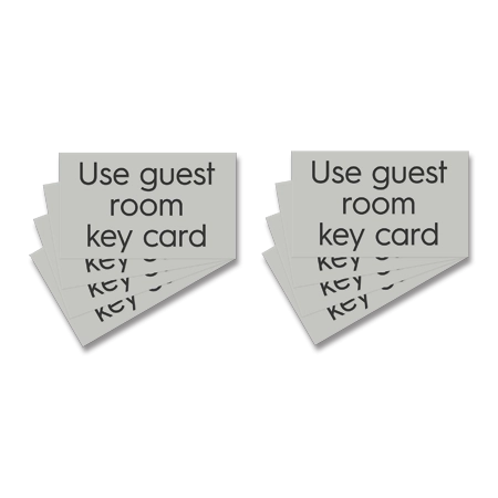 Guest Room Key Card Sign - 8 Pack