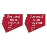 Guest Room Key Card Sign - Replacements - 8 Pack