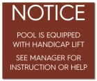 Illinois Handicap Lift Pool/Spa Sign