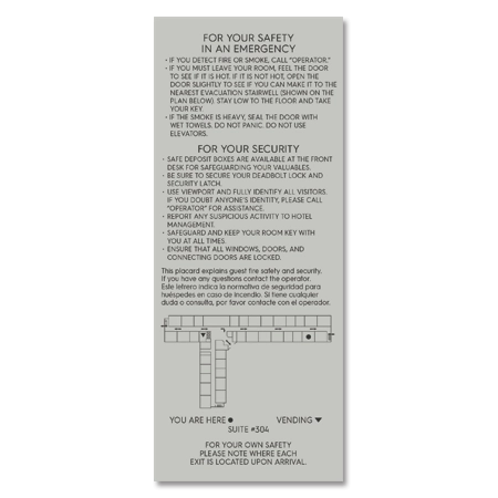 In-Room Evacuation Plans