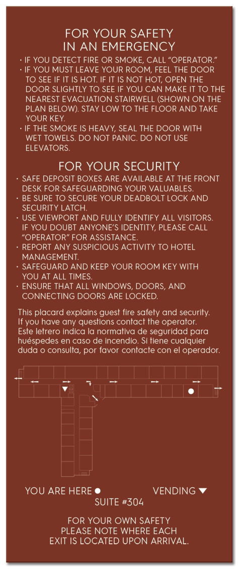 In-Room Evacuation Plans