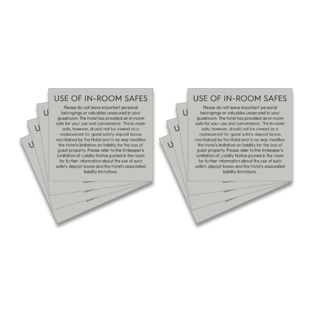 In-Room Safe Vinyl Decal - 8 Pack