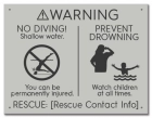 ISPSC No Diving Sign for Pools