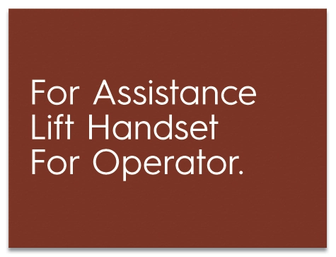 Lift Handset Sign