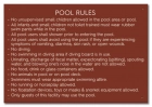 Maine Pool Rules Sign