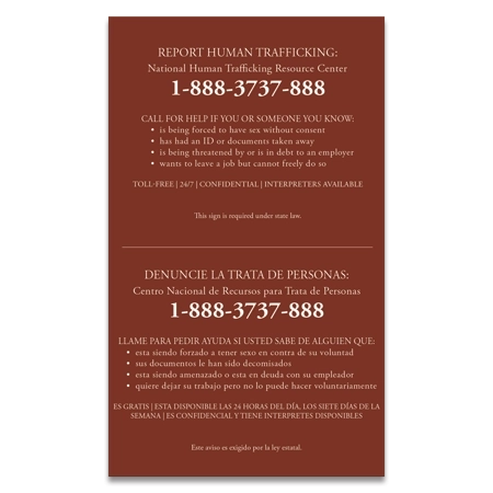 Maryland Large Human Trafficking Notice - Celtec