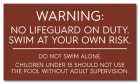 Maryland No Lifeguard on Duty Sign