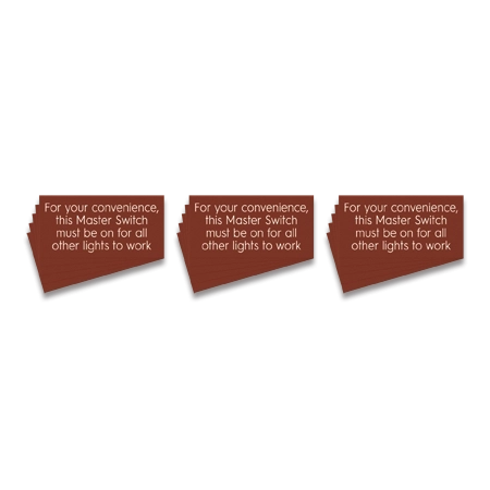 Master Switch Sign - 15 Pack