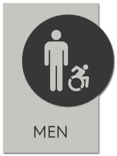 Men Sign w/Male & Dynamic ISA Symbols