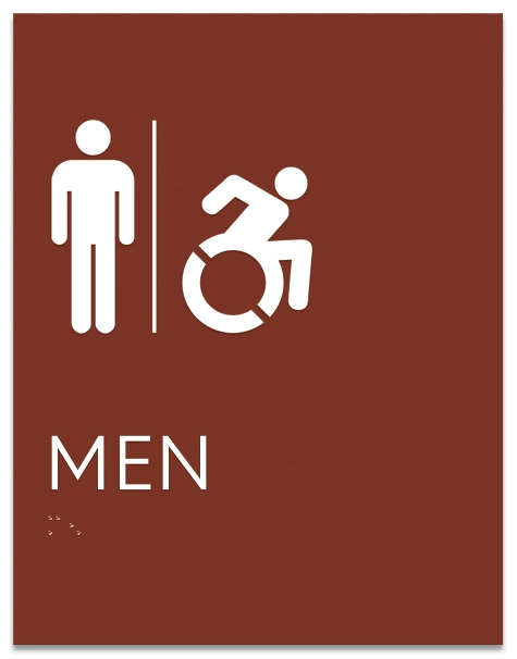 Men Sign w/Male & Dynamic ISA Symbols
