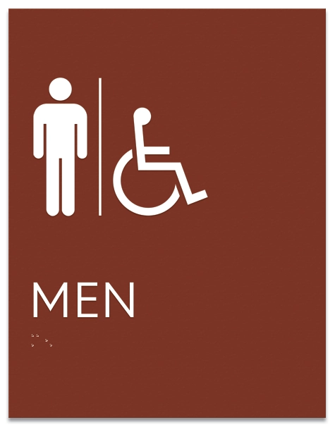 Men Sign w/Male & ISA Symbols