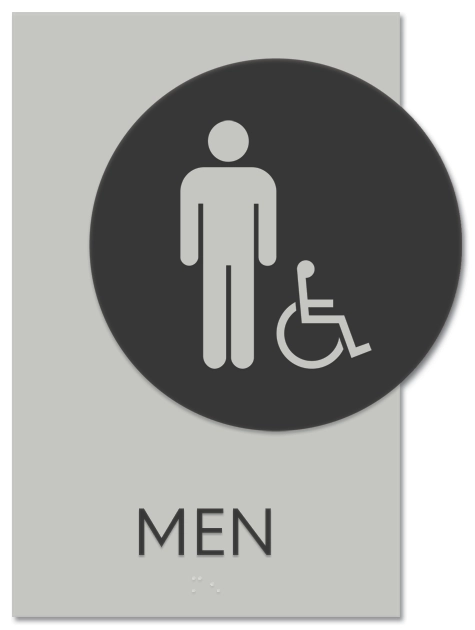 Men Sign w/Male & ISA Symbols
