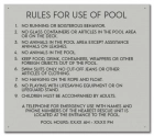 Mobile County, Alabama Pool Rules Sign