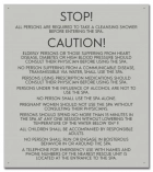 Mobile County, Alabama Spa Rules Sign