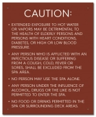 Nevada Spa Rules Sign