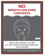 New York City No Breath-Holding Contests Sign
