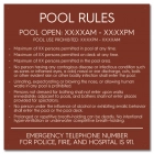 New York City Pool Rules Sign